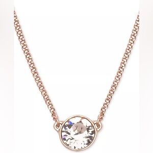 Givenchy Rose Gold Solitaire Diamond Necklace